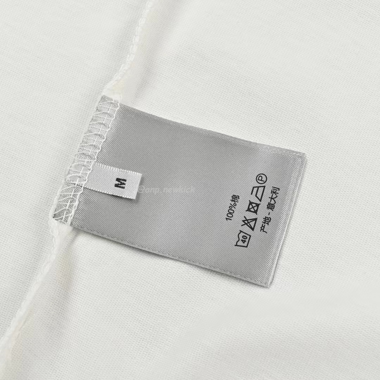 Dior Wide Body Bamboo Pure Cotton Plain Weave Fabric T Shirt White Navy (10) - www.newkick.org